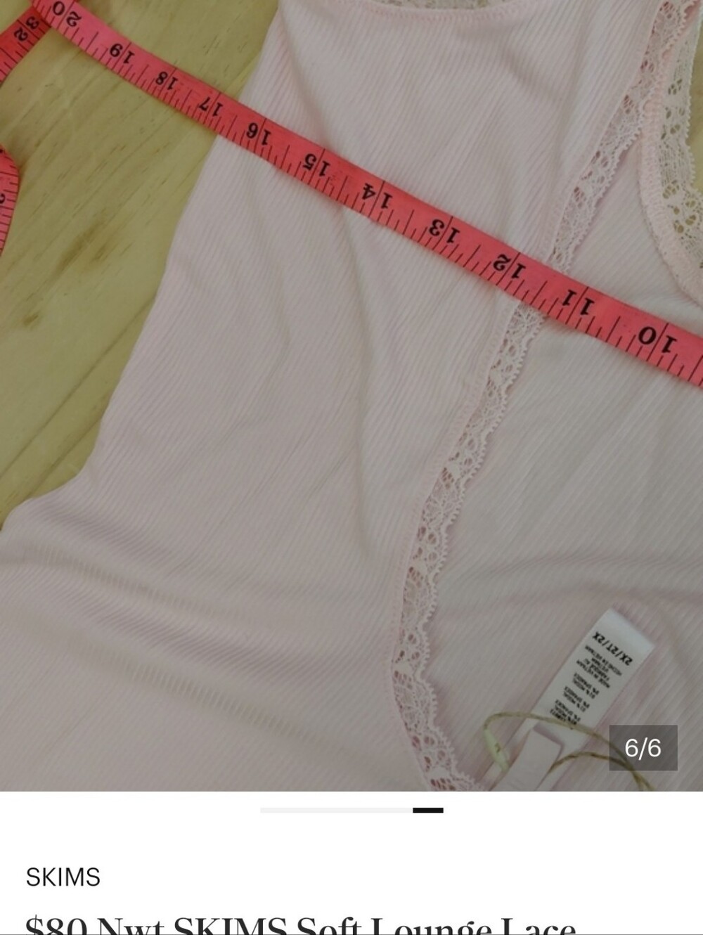 PRICE INCREASE ⬆️ 9/4 Nwt SKIMS Soft Lounge Lace Scoop Neck Cherry Blossom Pink - Picture 12 of 14